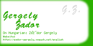 gergely zador business card